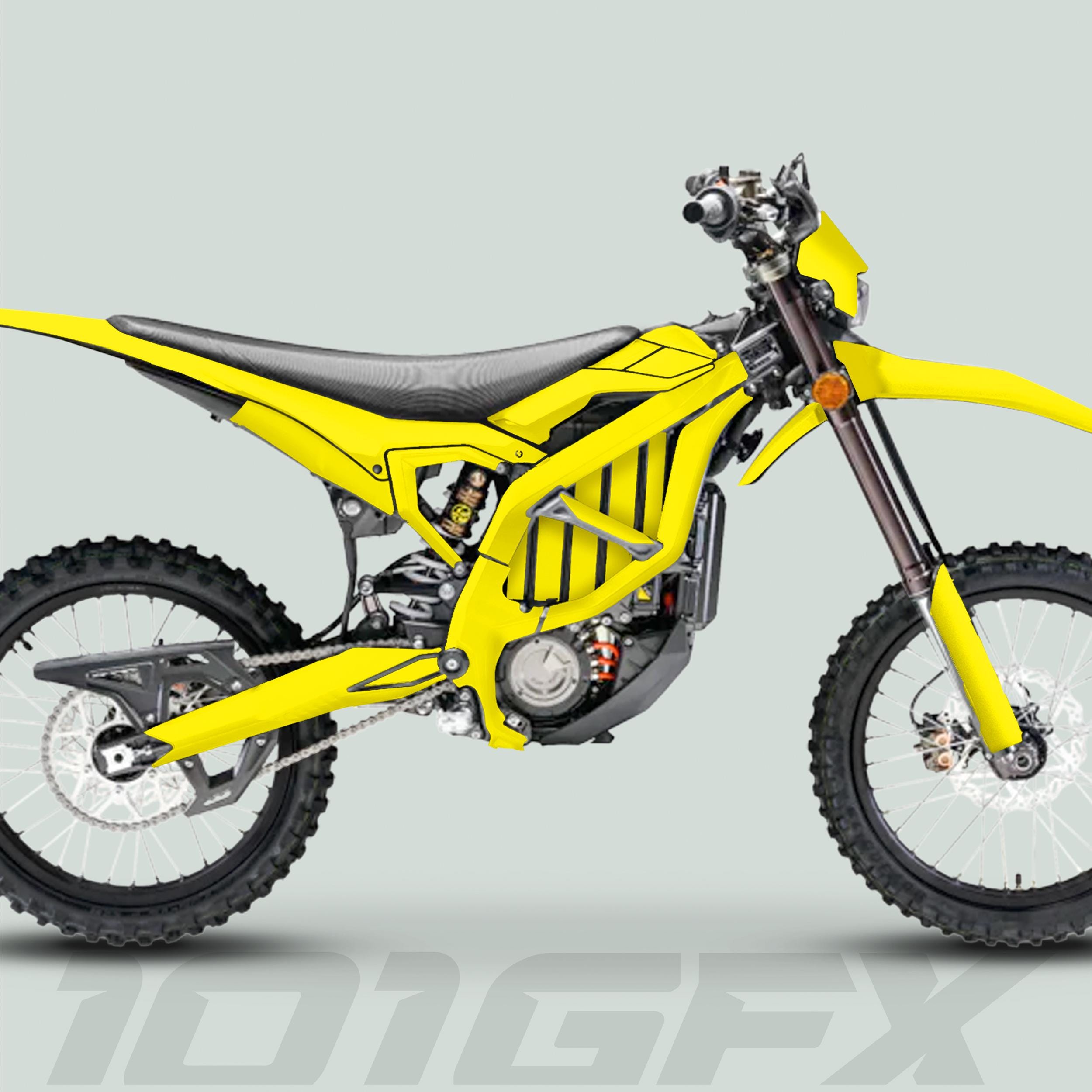 Surron Kit Color Surron Ultra Bee Graphics Kit SOLID COLOR YELLOW Decals Stickers ...