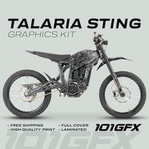 Talaria Sting R Graphics Kit SQUARE TEK GREY Calcomanías Pegatinas Laminadas Camo militar digital urbano pegatina envoltura eBike Emoto