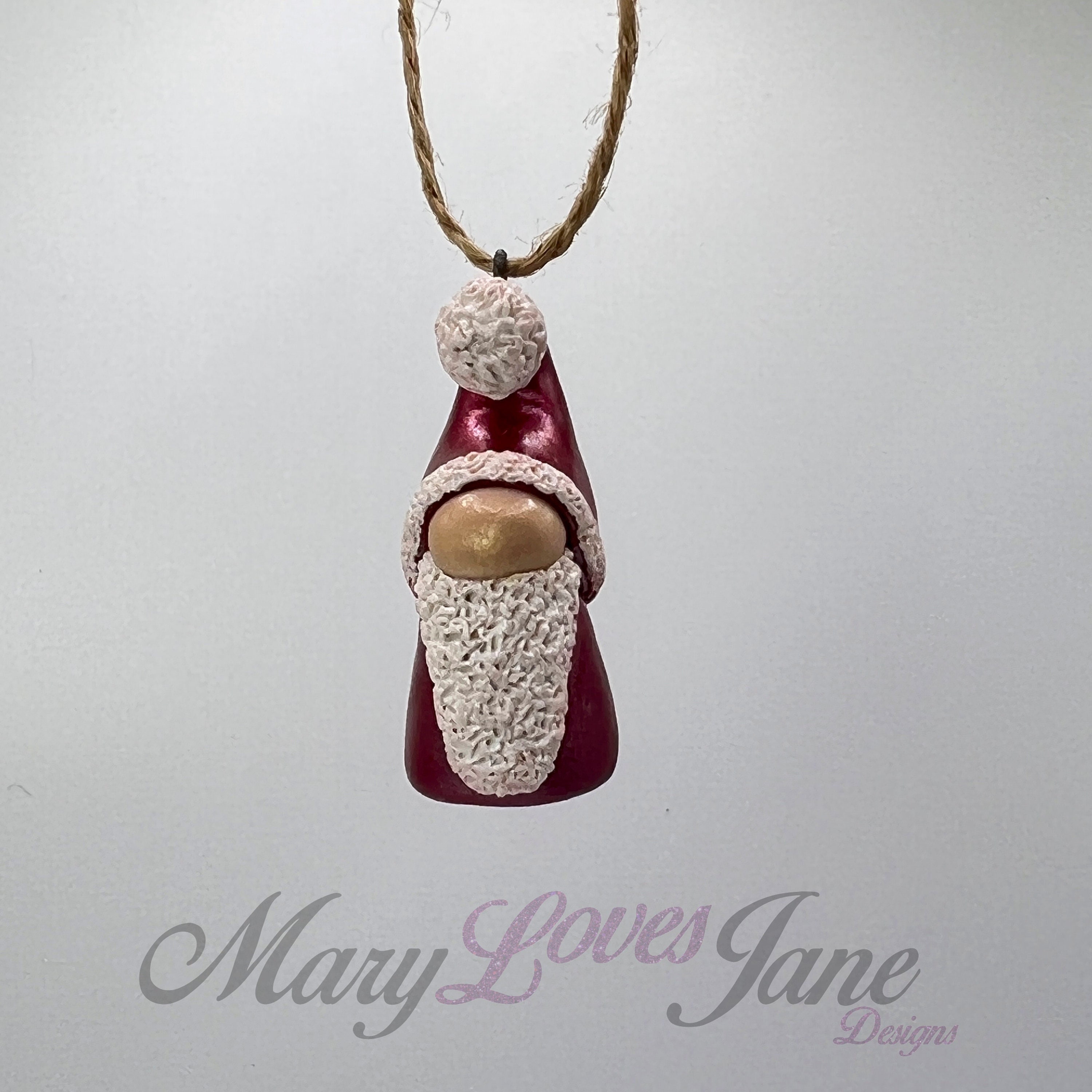 Christmas Gnome/Gonk Ornament Polymer Clay Sculpture - Alf