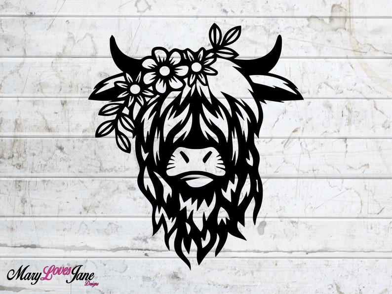 Highland Cow Vinyl Decal Highland Cow Vinyl Sticker Car Etsy UK