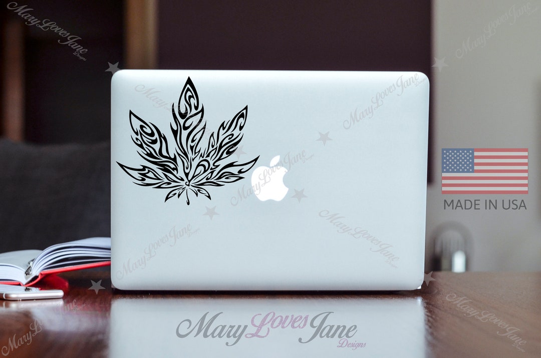 Tribal Cannabis Leaf Vinyl Decal Marijuana Leaf Vinyl Sticker Weed Leaf ...