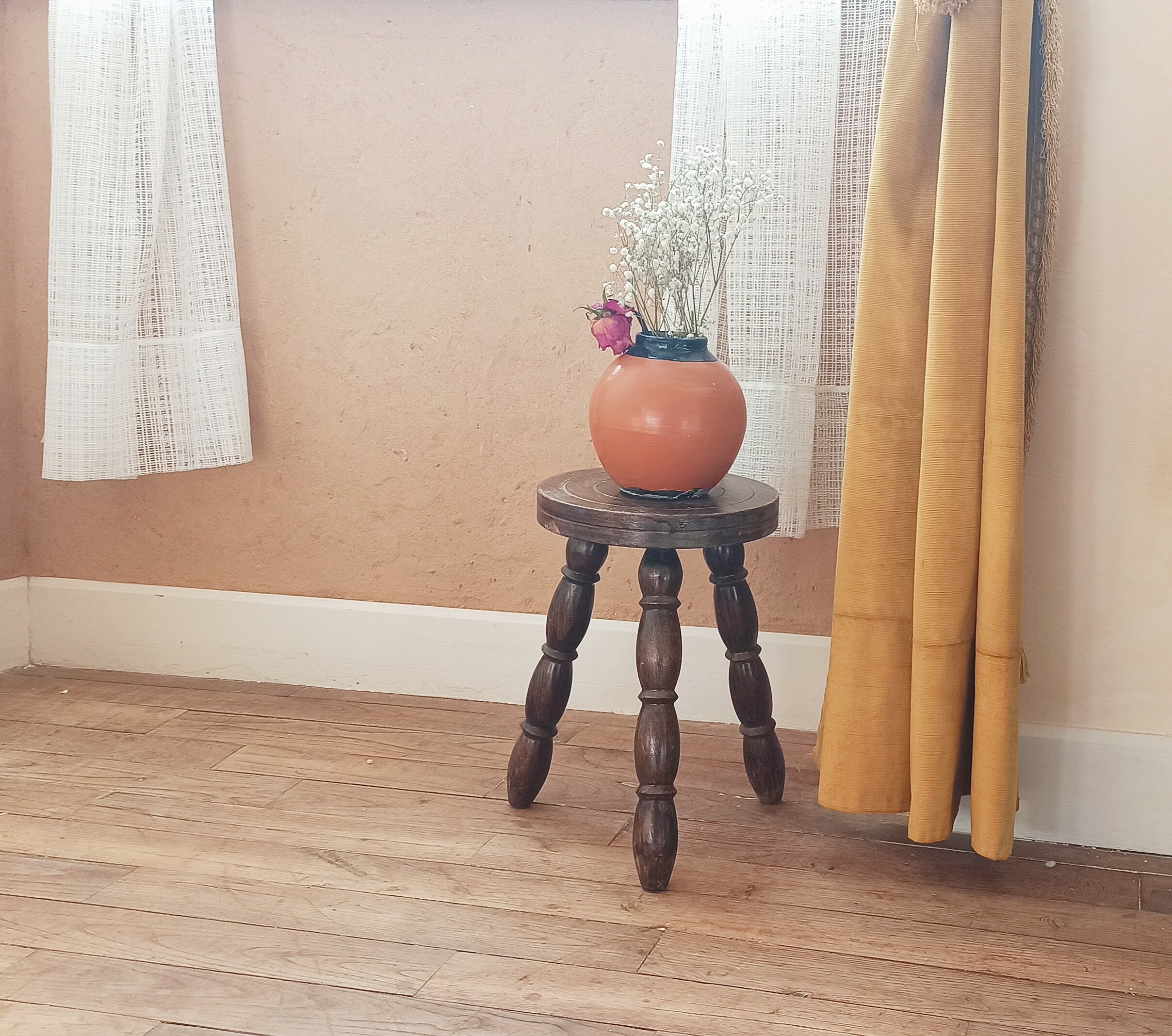 Tabouret en Bois Vintage