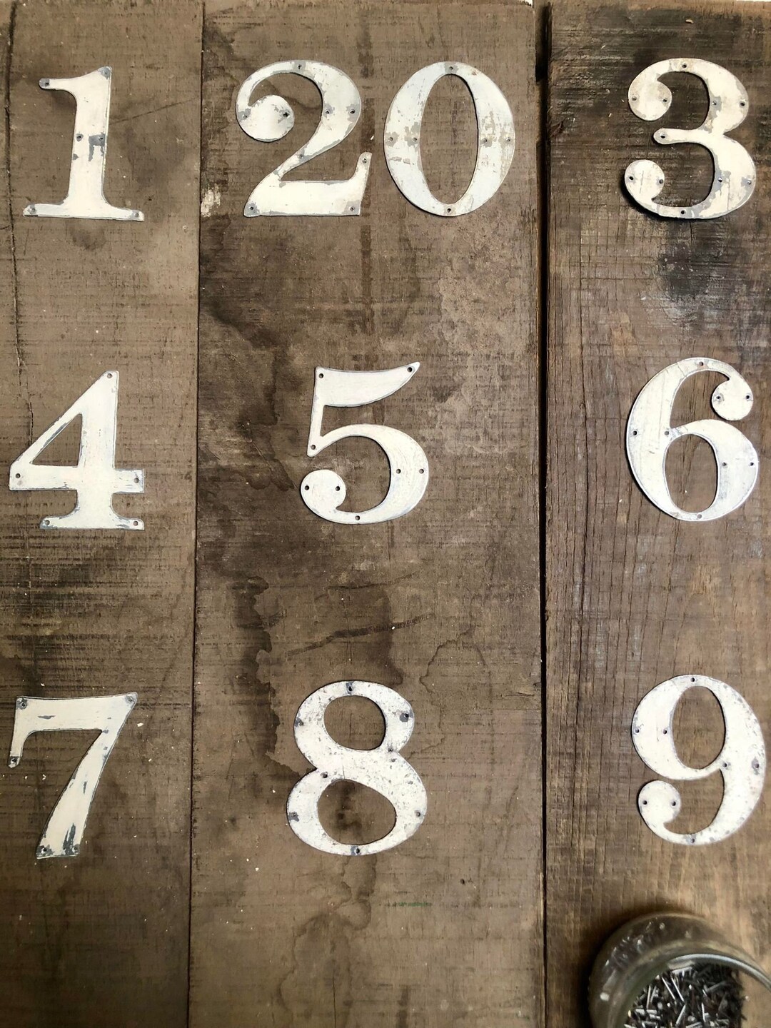 Metal Number Plates/decoration/creative Hobbies Etsy