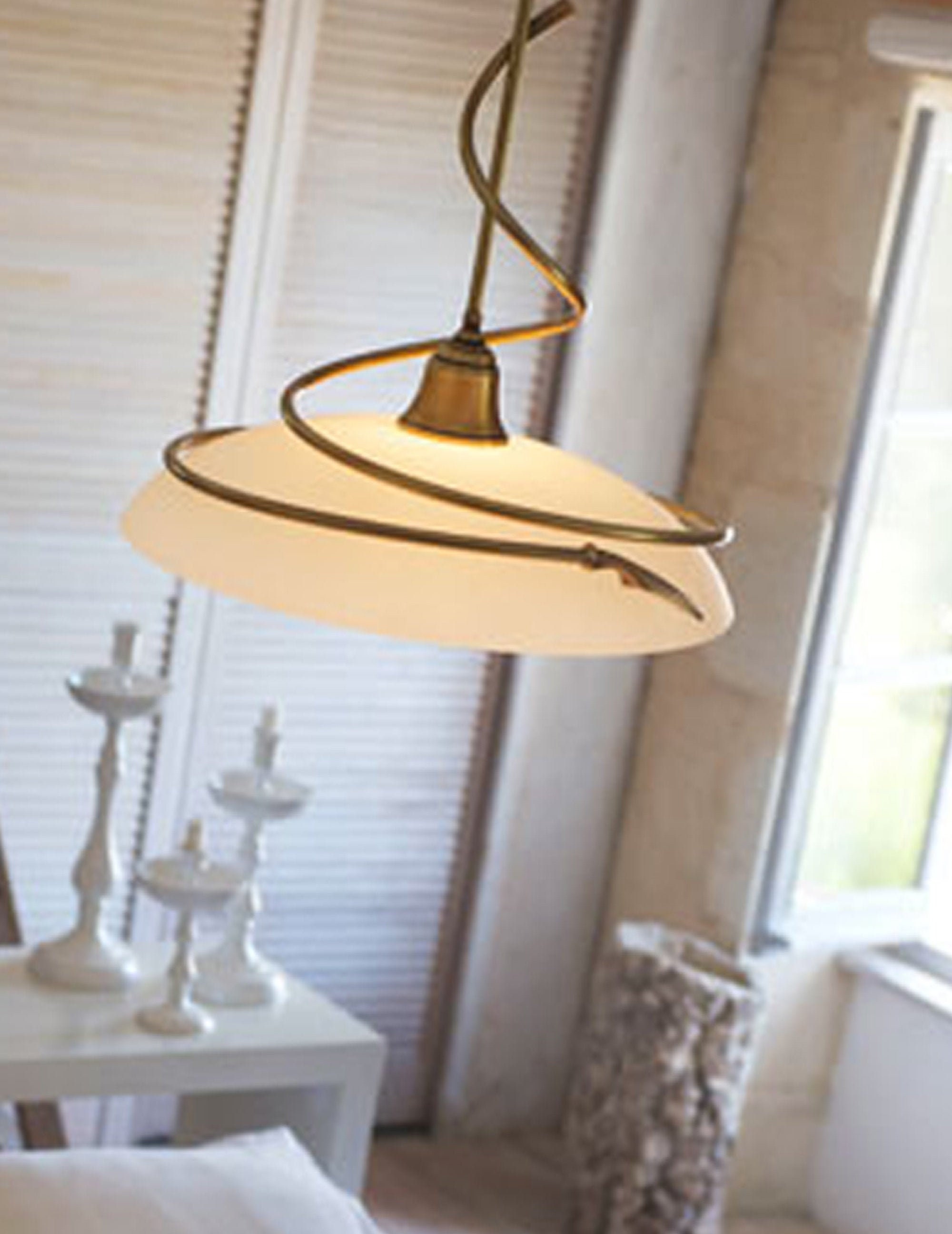 suspension Ronde En Verre