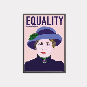 Emmeline Pankhurst Poster Print – Feminist Wall Art, Suffragette Historical Print, Women&#39;s Rights Movement Decor