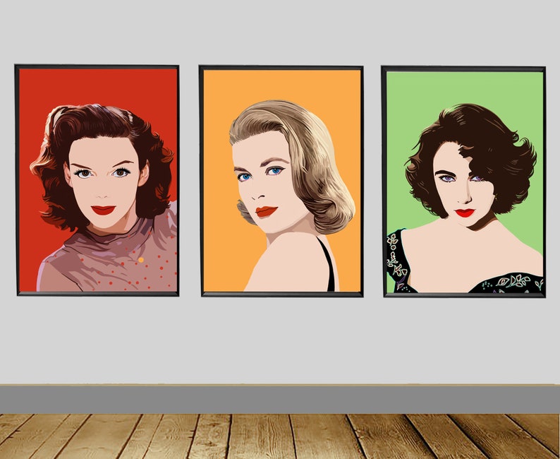 Judy Garland Grace Kelly Elizabeth Taylor Posters Gay Etsy
