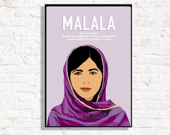 Malala Yousafzai Print: Feminist Shero Classroom Art