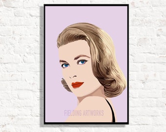 Fabulous Celebrity Print, Grace Kelly Print, Princess Grace of Monaco, 1950s Film Star, Iconic Art to bring style and colour to any space