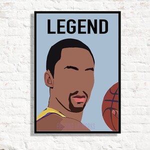 Kobe Bryant, MINIMALIST Print, Kobe Print, Kobe Bryant Basketball Legend, Inspirational Man, kultige Wandkunst Poster.