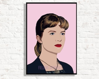 Sylvia Plath Art Print: Feminist Portrait, Classroom Decor