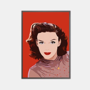Judy Garland Print,Famous Celebrity, Iconic Judy Garland, Gay icon, Wizard of OZ, Hollywood Actress, 1950s Movie star, Office Wall Art