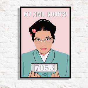 Rosa Parks Art Print: Civil Rights Icon Portrait (Digital Download)