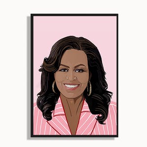 Michelle Obama Art Print: Inspirational Feminist Office Wall Decor