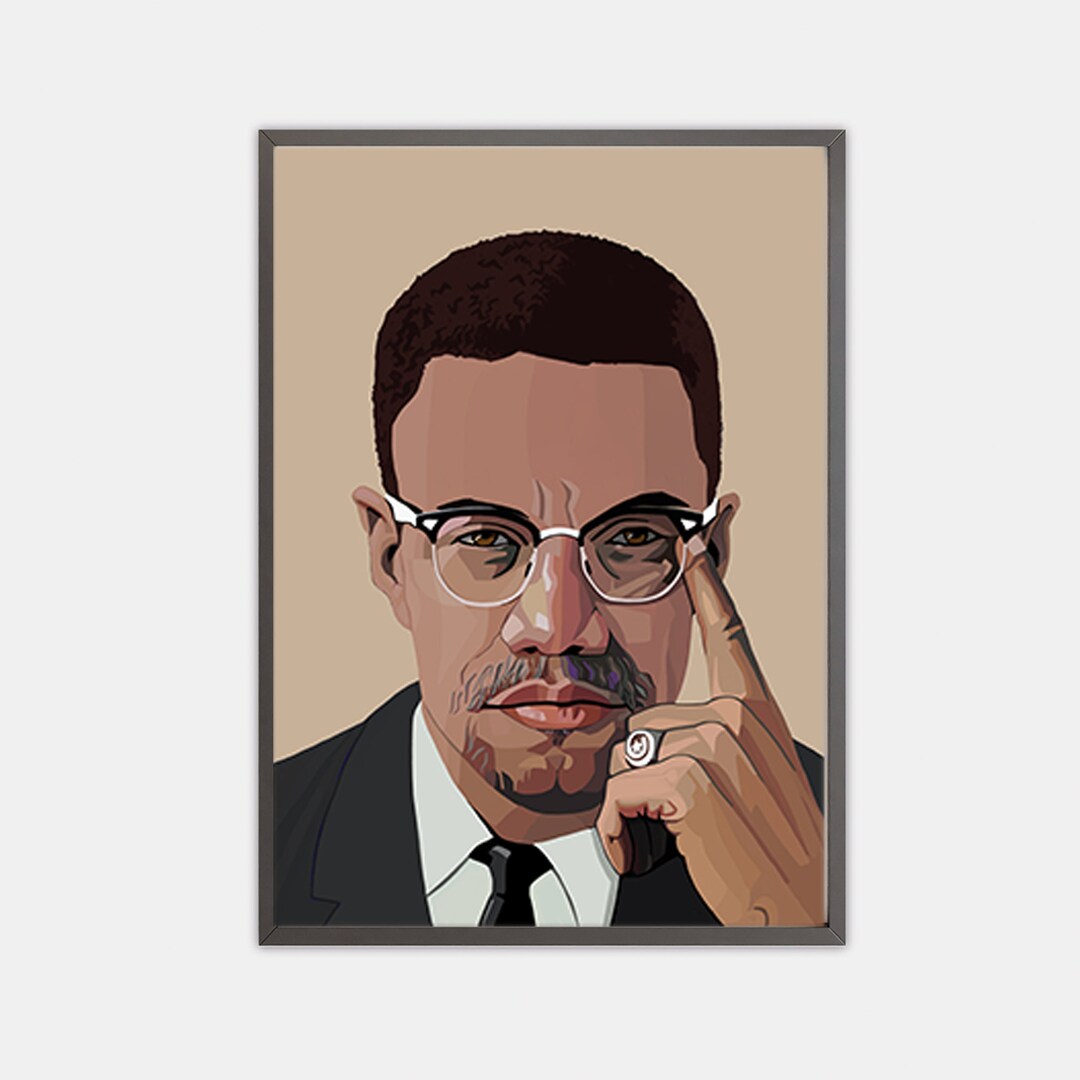 Malcolm X PRINTABLE Last Minute Gift, Malcolm X Civil Rights Icon ...