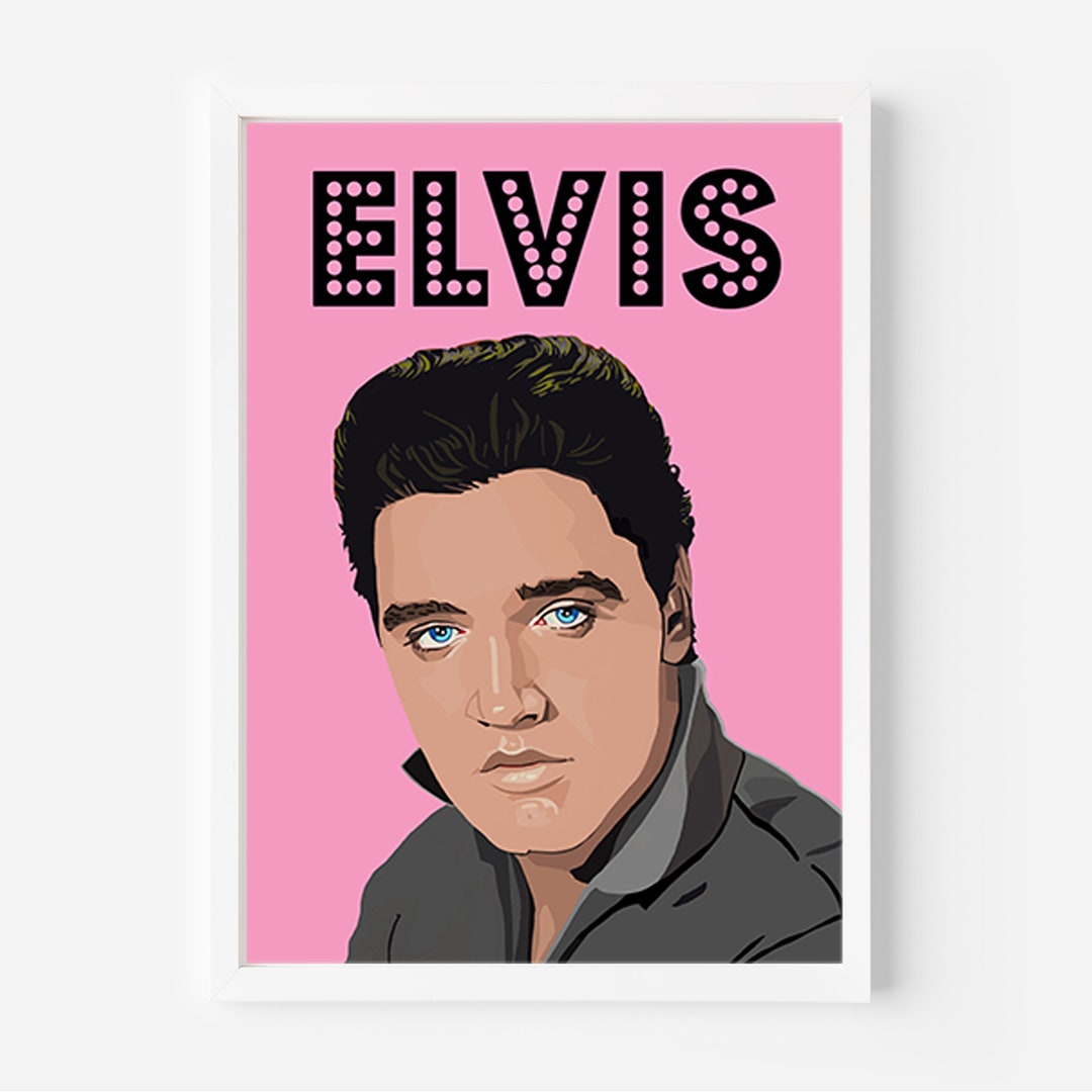ELVIS POSTER Elvis Presley Print King of Rock and Roll Etsy