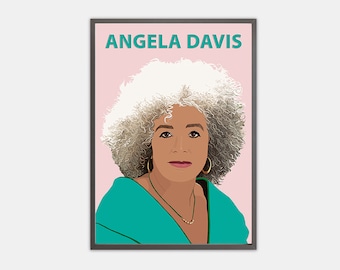 Angela Davis Art Print: Feminist Icon, Civil Rights Artwork