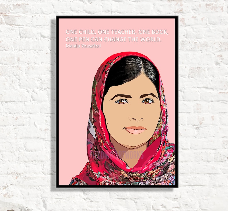 Malala Yousafzai Poster Malala Poster Malala Print School | Etsy