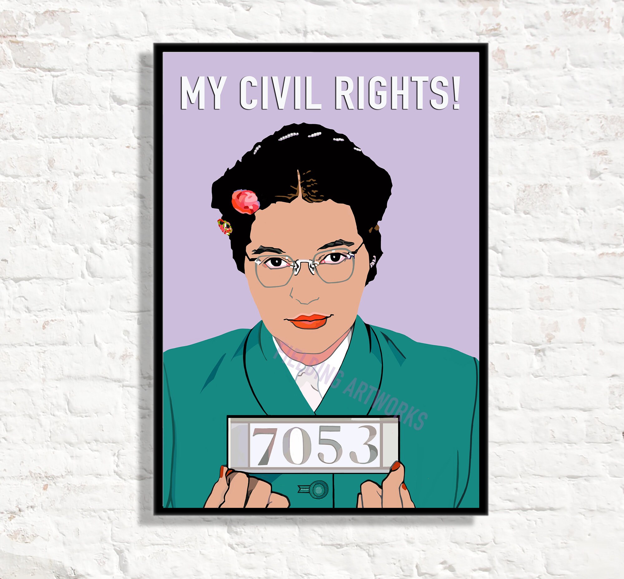 Rosa Parks Print, Shero, Rosa Parks Civil Rights Poster, Female Icon,  Inspiring Wall of Art, Modern Art of a Lady of Leadership. - Etsy