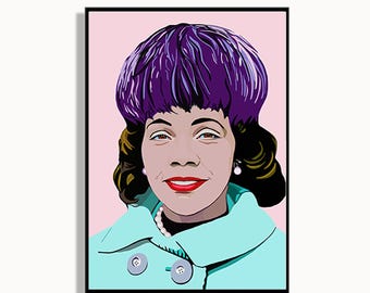 Coretta King Poster, Martin Luther Kings wife, Civil Rights Movement, Black Lives Matter, Ladies of Leadership Wall Art.