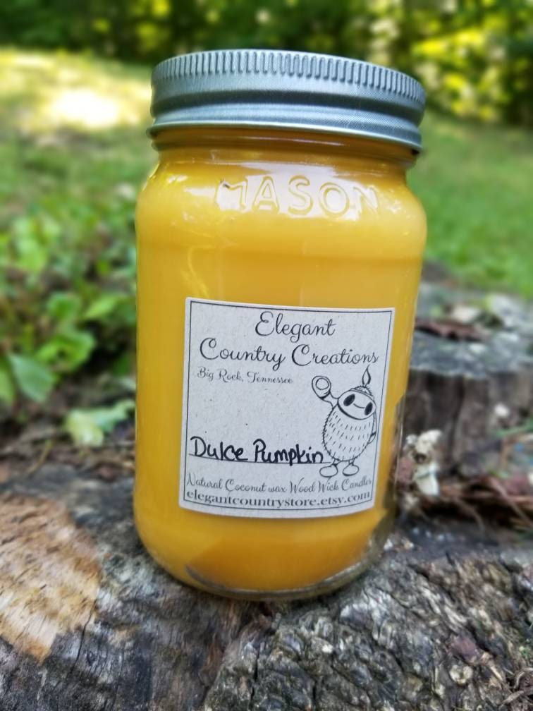 100 Natural Coconut Wax Wood Wick Hand Poured Scented Etsy