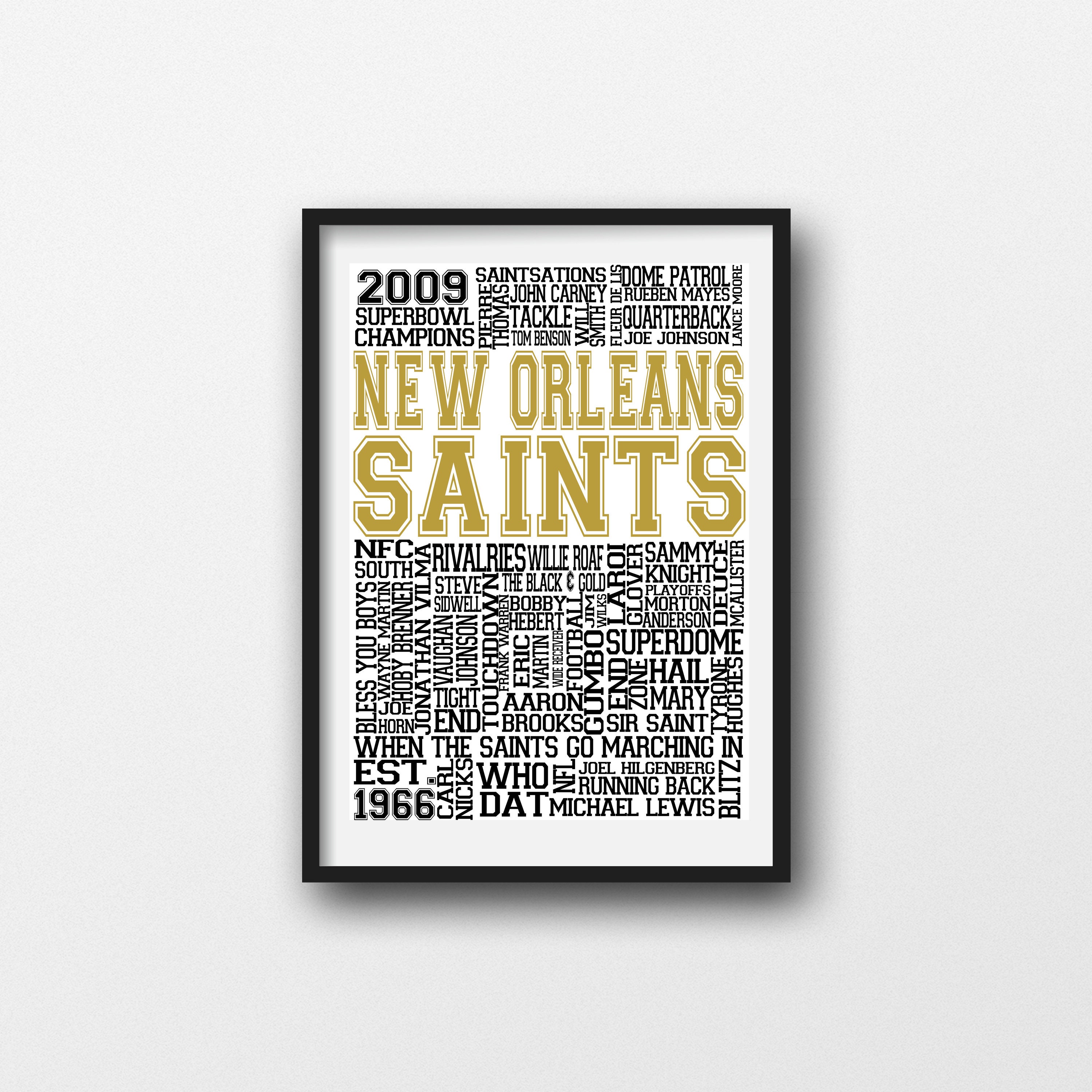 New Orleans Saints Printable Wall Art | Etsy