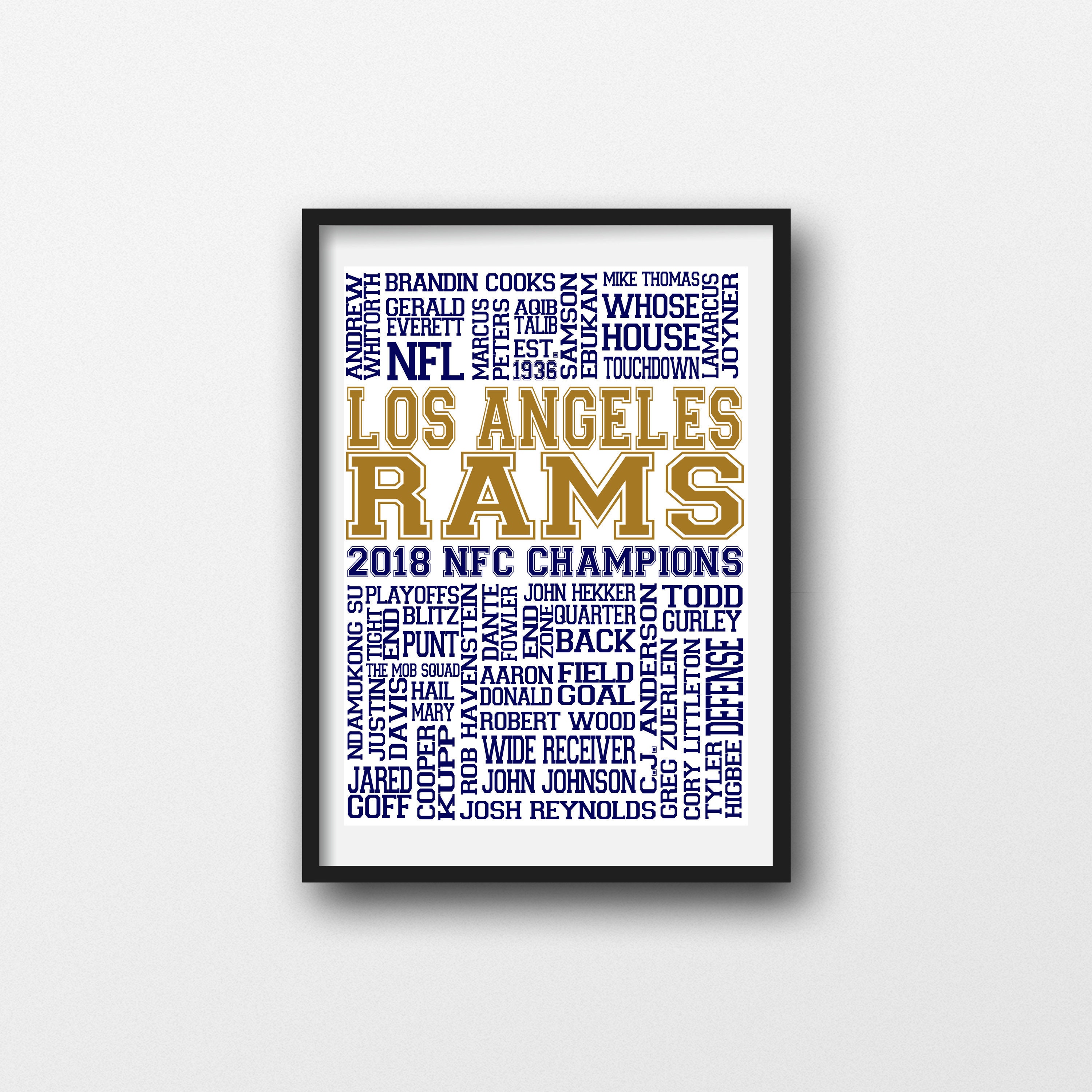 Los Angeles Rams Printable Wall Art Etsy