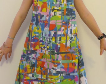 robe à noeud dans le dos, multicolore