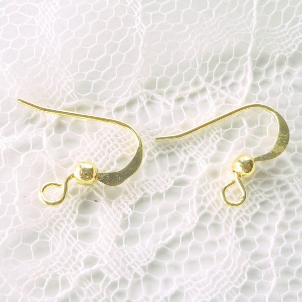crochet boucle d'oreille, boucle d'oreille création, or 18 kc, apprêts dorés, plaqué or, bijoux, diy