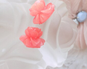 shell flower bead, lotus flower, 13 mm, pendant, earring, diy