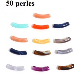 curved tube bead lot, x10, clearance lot, resin tube bead, colored acrylic tubular beads, bamboo beads, sales, bracelet