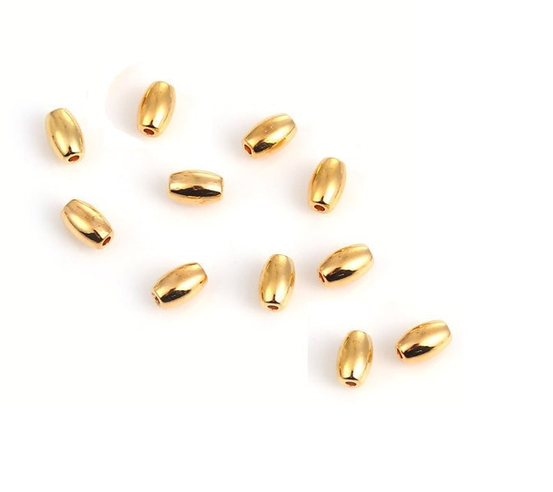 Pearl passing golden tube golden pearl rice pearl passing cube Pearl passing golden pearl golden tube golden spacer bead
