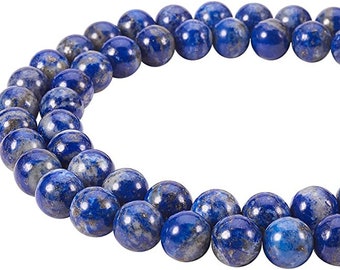 perle bleue ronde 8.5 mm, x 20, pierre bleue, pierre pour bijoux, bracelet en pierre bleue, bijoux en pierre bleue, diy