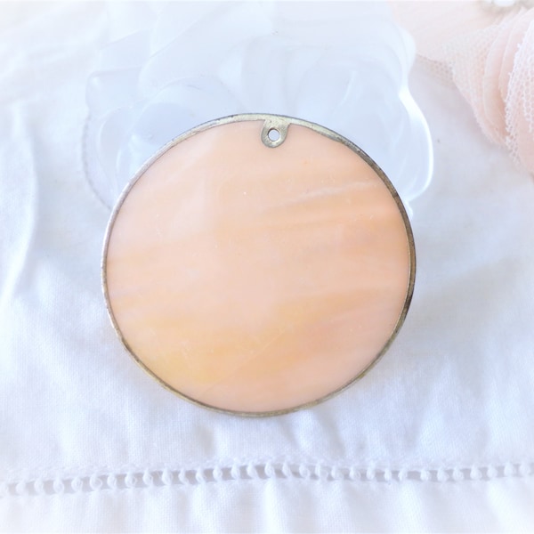 pendentif rond nacre,  perle coquillage, nacre ancienne, collier, sautoir, bijoux, joaillerie,