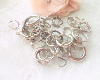 broken rings, jewelry findings, mixed lot, ring, round, open, clearance