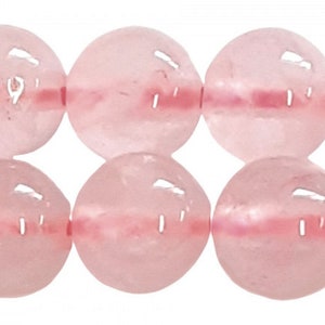 quartz rose naturel, perle quartz rose x 20, quartz rond 4 mm, pierre bijoux, diy, collier, bijoux, boucle d'oreille base, matériel image 1