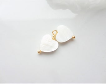 mother-of-pearl heart pendant, heart pendant charm, mother-of-pearl shell, mother-of-pearl bead, heart bead, diy, bracelet, jewelry, mother-of-pearl jewelryx2