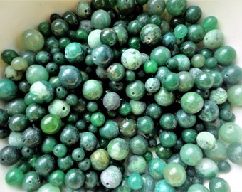 perle pierre verte mélange, mixte de perle, lot surprise, x 10, perles, bijoux, diy
