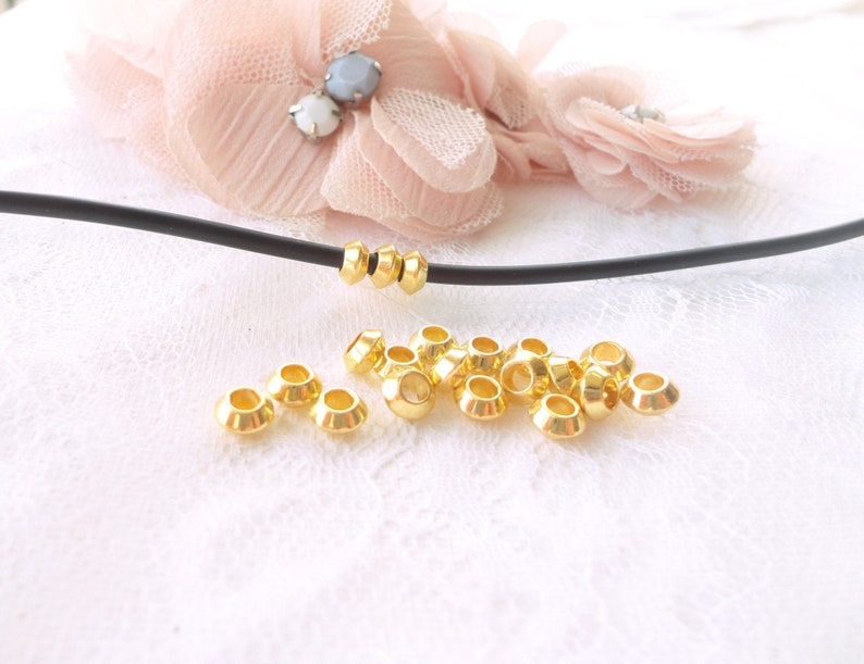 pass-through pearl bicone pearl washer, cord golden spacer pearl leather