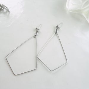 creole stainless steel silver, creole 35 mm, creole, creole, earring,