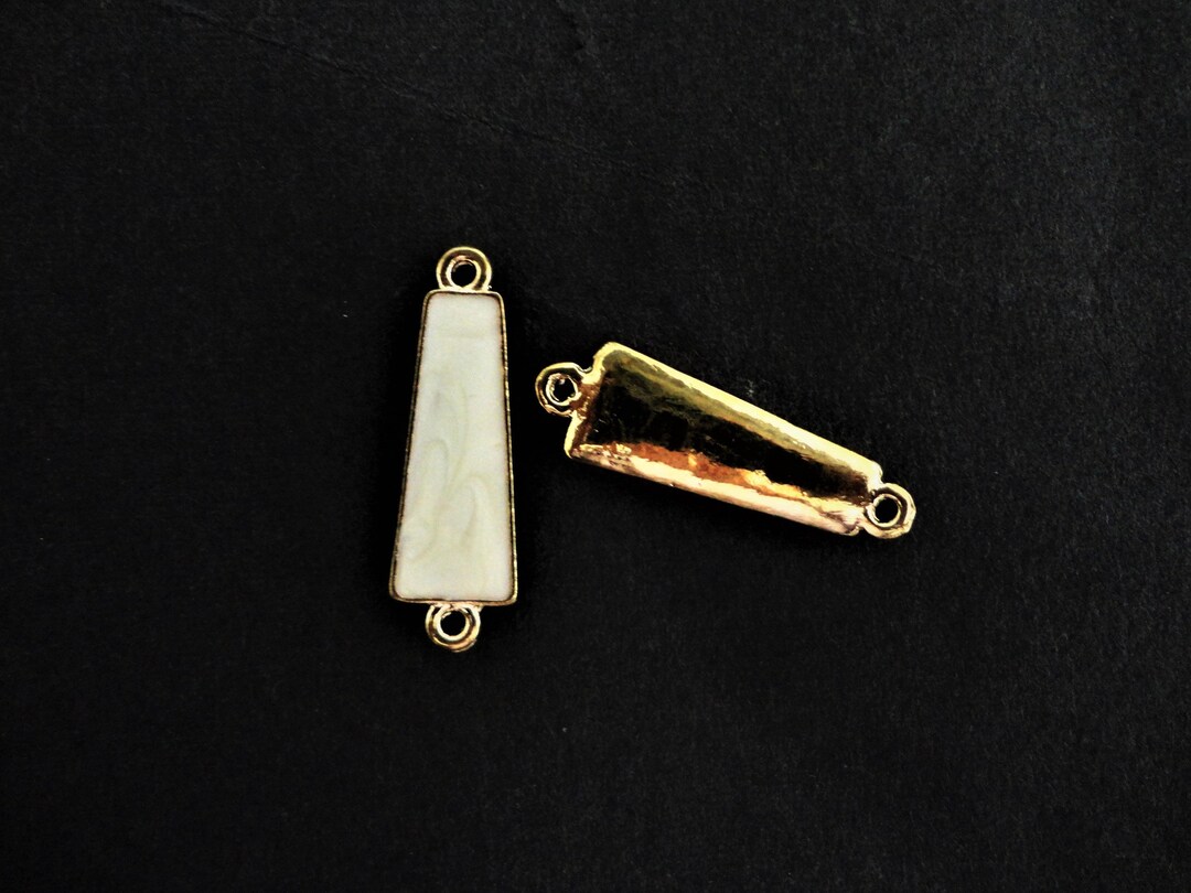2 Cônes Connecteurs Pour Bijoux - Apprêts 38x8mm Pour Pendentif Ou Boucles D'oreilles - Création DIY