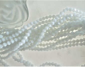 200pcs perles de verre transparentes rondelles facettées en