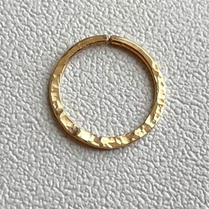 18 Gauge Continuous Hoop, 14K Gold Filled Hoop, Cartilage, Single & Pair, Helix Hoops, 925 Sterling | Tiny Seamless Sleeper Earrings