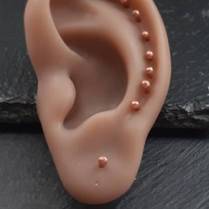 Minimalist Copper Ball Stud Earrings: Hypoallergenic Piercings