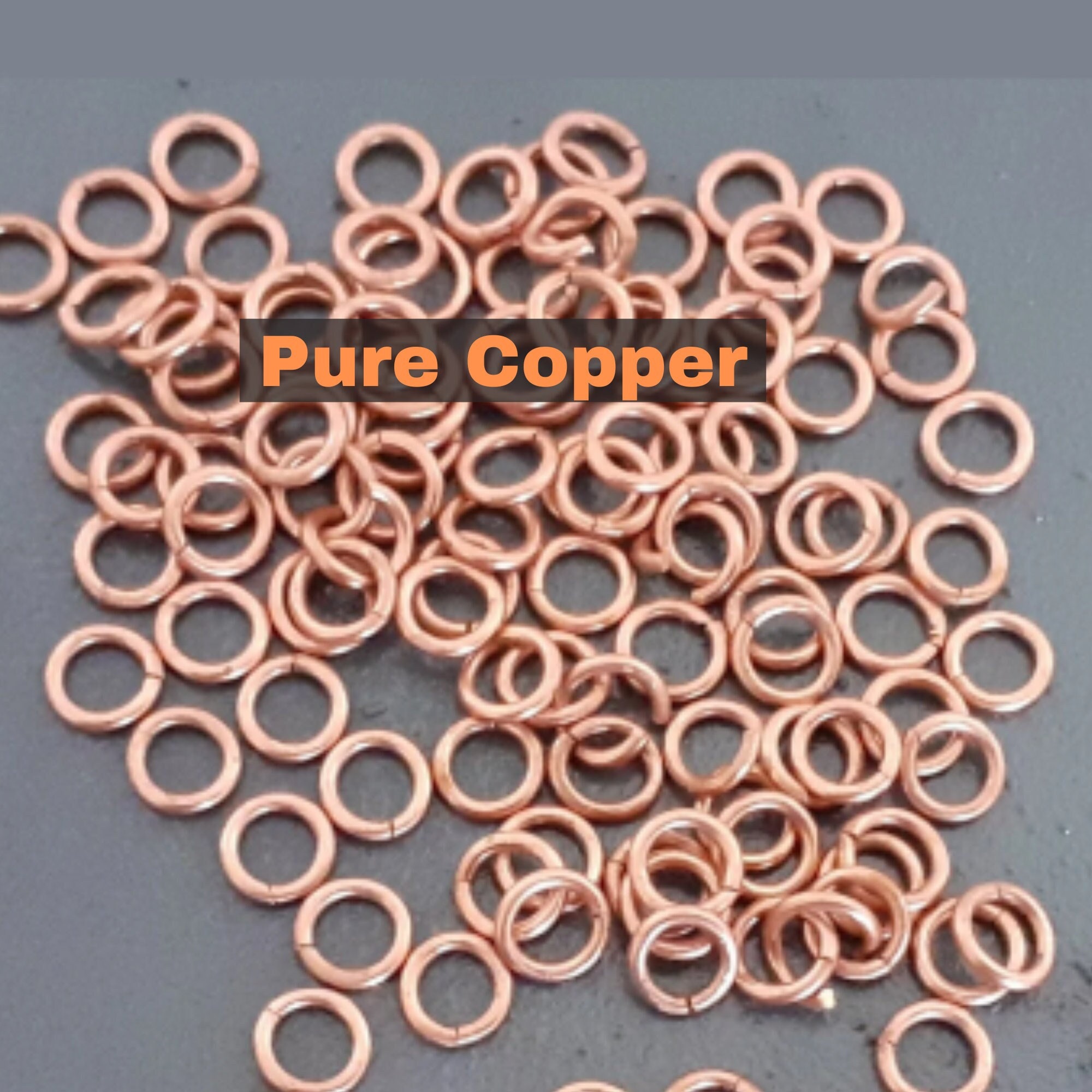 Fine Weight 18 Gauge Copper Jump Rings JSR18 Solid Copper Jewelry Find –  Celtic Copper Shop