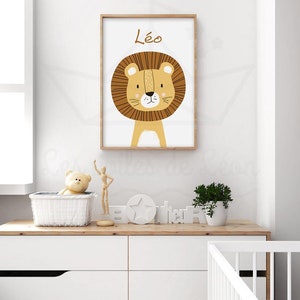 affiche lion prénom