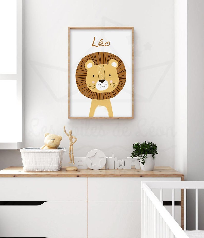 affiche lion prénom