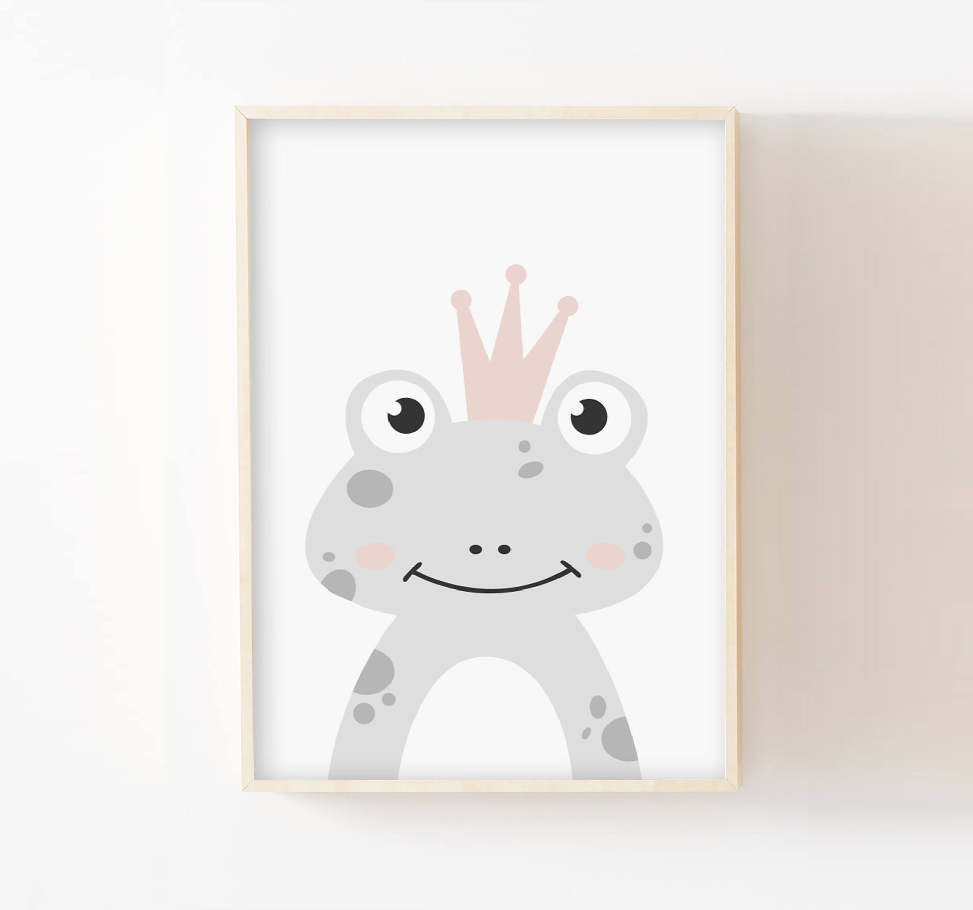 Poster Personnalisé Prince Grenouille 30x40 Cadeau Naissance, Déco Chambre Bébé, Enfant, Fille ou Ga