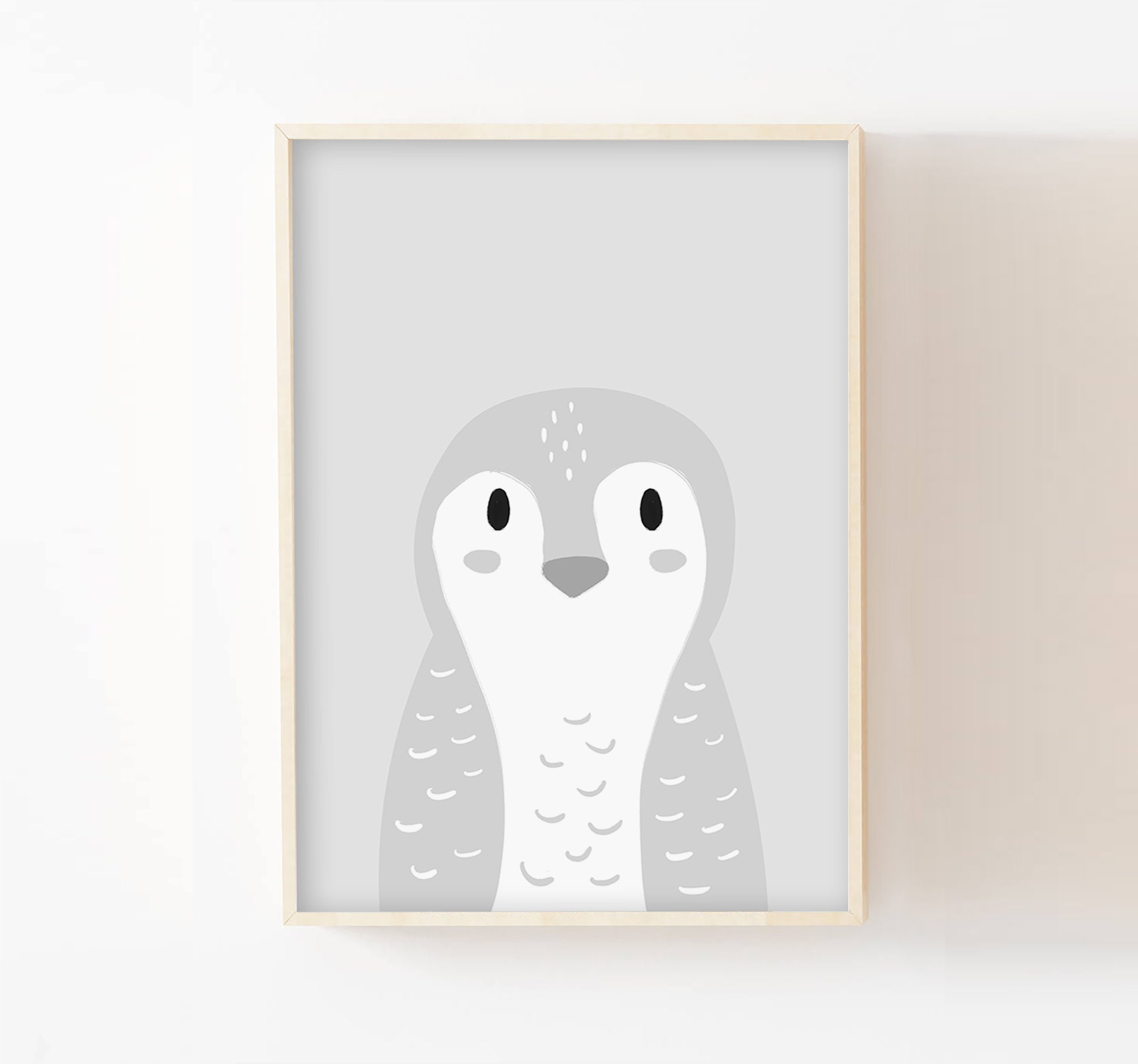 Décoration Chambre Enfant A4/13x18, Cadeau Naissance Bébé, Nouveau-Né, Affiche Pingouin Fille ou Gar