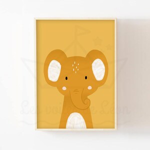 Poster Babyzimmer Elefant 30x40, Geschenkidee Geburt, Taufe, Neugeborene, Poster Mädchen Junge, Animalprint, Geburtsliste