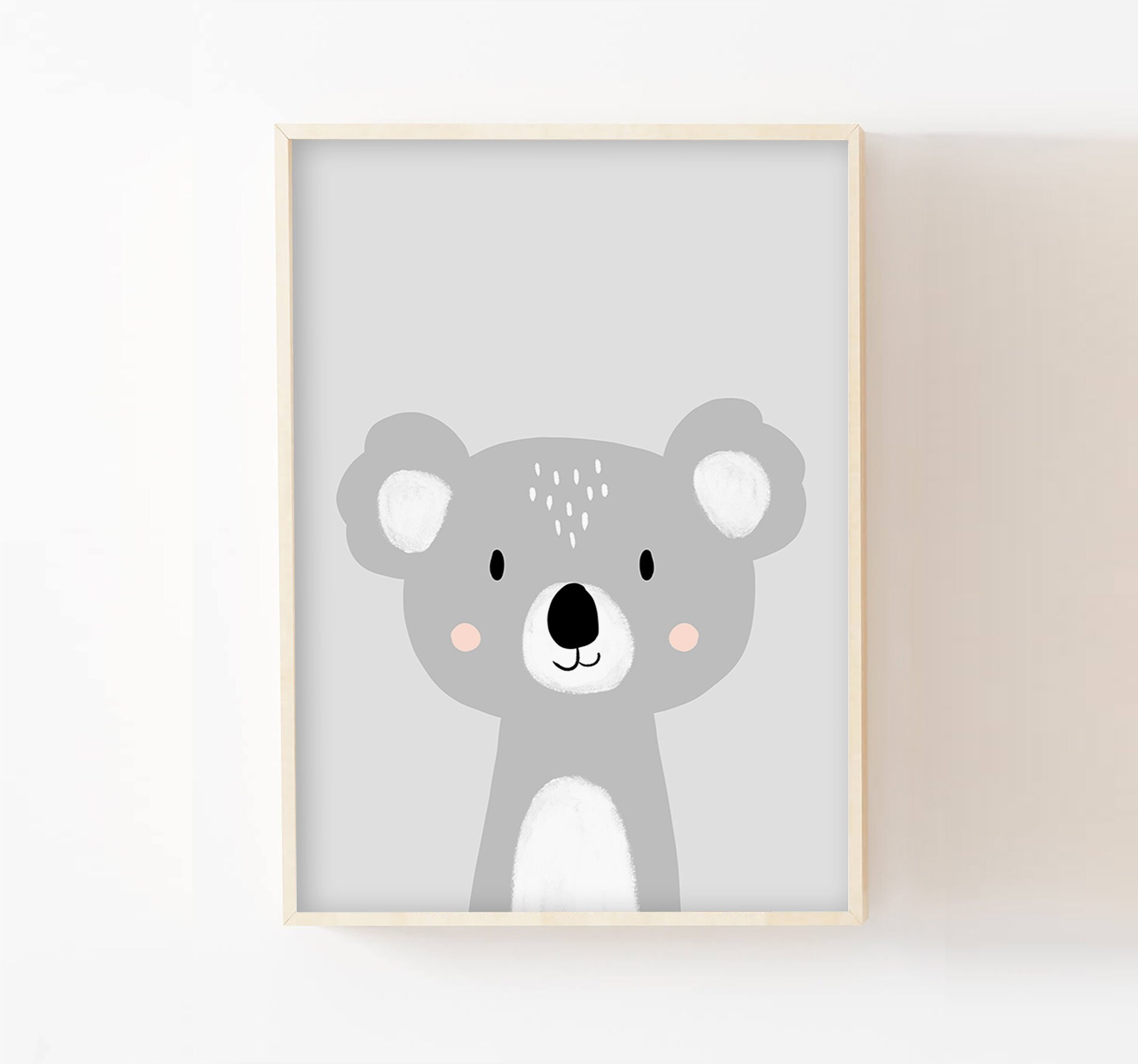 Affiche Prénom Bébé Personnalisée, Koala A4/13x18cm, Idée Cadeau Naissance Baptême, Chambre Enfant, 